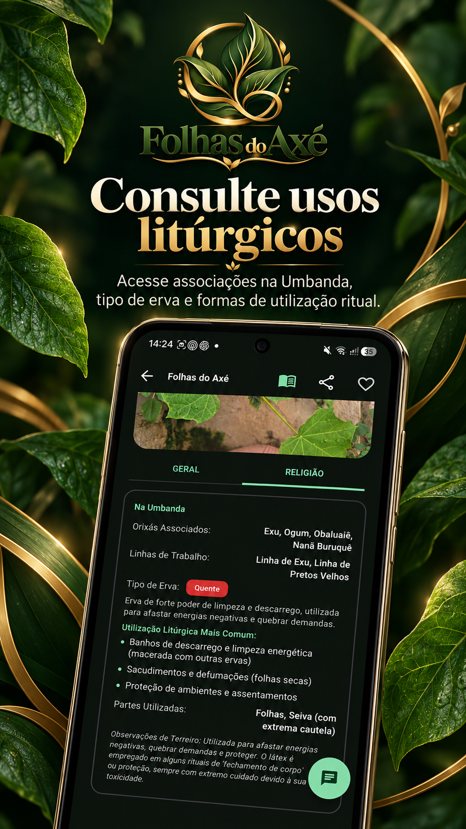Arte de divulgação sobre associações e utilizações litúrgicas